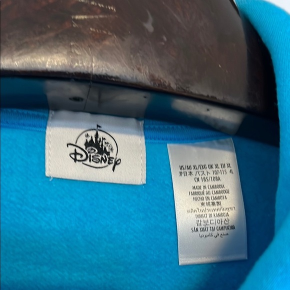 Vibrant Blue and Yellow Hooded Sweatshirt - Picture 7 of 8